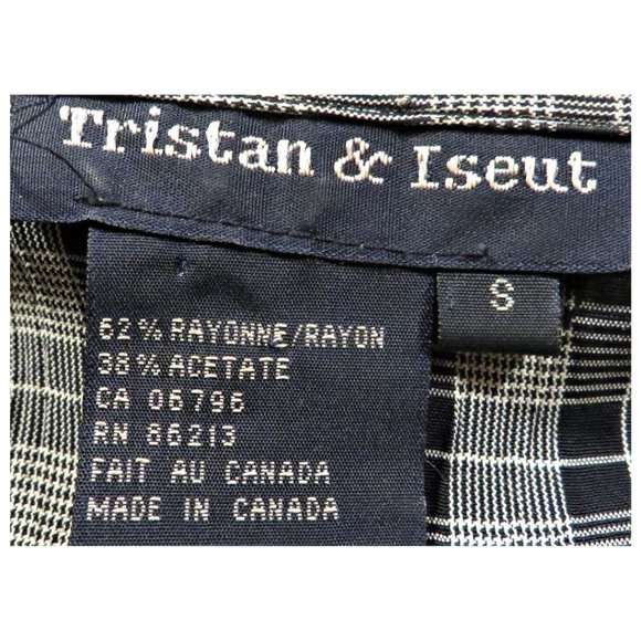 Tristan & Iseut Blue Checked Shirt in Size Small - Picture 3 of 5